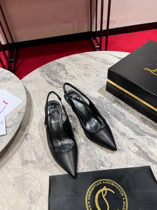 ∙ CL deduction with empty space ∙ ꫛꫀ w ︎ ️This high-heeled shoe is made of black calf leathe9lzqz0y9 - Image 2