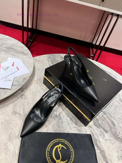 ∙ CL deduction with empty space ∙ ꫛꫀ w ︎ ️This high-heeled shoe is made of black calf leathe9lzqz0y9 - Image 3