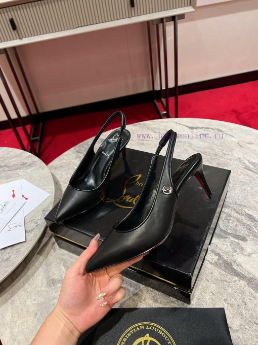 ∙ CL deduction with empty space ∙ ꫛꫀ w ︎ ️This high-heeled shoe is made of black calf leathe9lzqz0y9 - Image 4