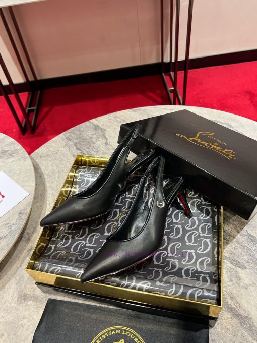 ∙ CL deduction with empty space ∙ ꫛꫀ w ︎ ️This high-heeled shoe is made of black calf leathe9lzqz0y9 - Image 6