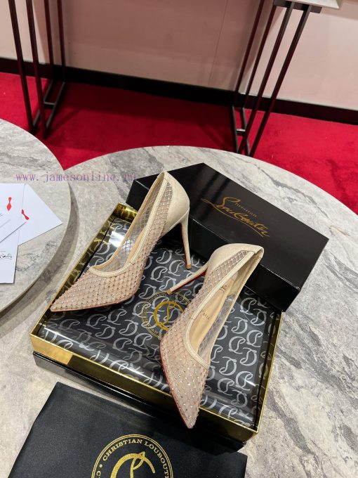 ∙ Mesh full of diamonds ∙ ꫛꫀ w ︎ ️Maison Christian Louboutin is made of white mesh, with an e92oxie8 - Image 6