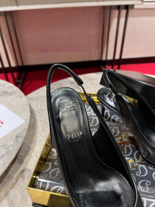∙ CL deduction with empty space ∙ ꫛꫀ w ︎ ️This high-heeled shoe is made of black calf leathe9lzqz0y9 - Image 7