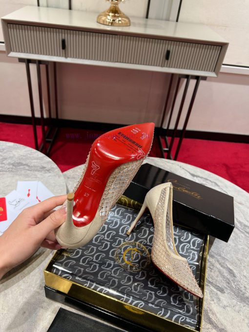 ∙ Mesh full of diamonds ∙ ꫛꫀ w ︎ ️Maison Christian Louboutin is made of white mesh, with an e92oxie8 - Image 10