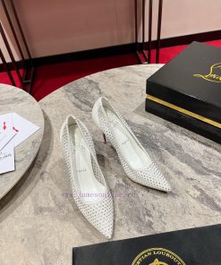 ∙ Mesh full of diamonds ∙ ꫛꫀ w ︎ ️Maison Christian Louboutin is made of white mesh, with an rs93s2jr