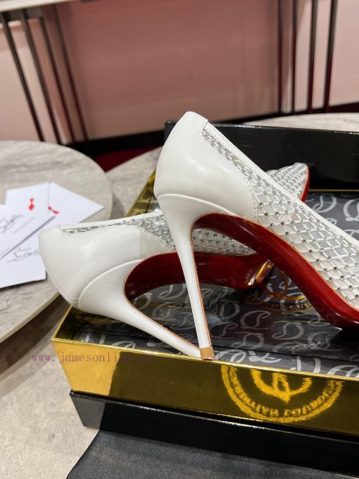 ∙ Mesh full of diamonds ∙ ꫛꫀ w ︎ ️Maison Christian Louboutin is made of white mesh, with an rs93s2jr - Image 7
