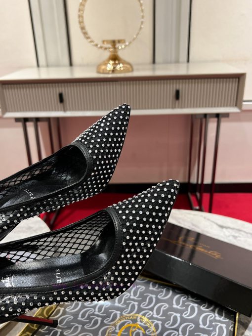 ∙ Mesh full of diamonds ∙ ꫛꫀ w ︎ ️Maison Christian Louboutin is made of white mesh, with an xbw4ieh5 - Image 9