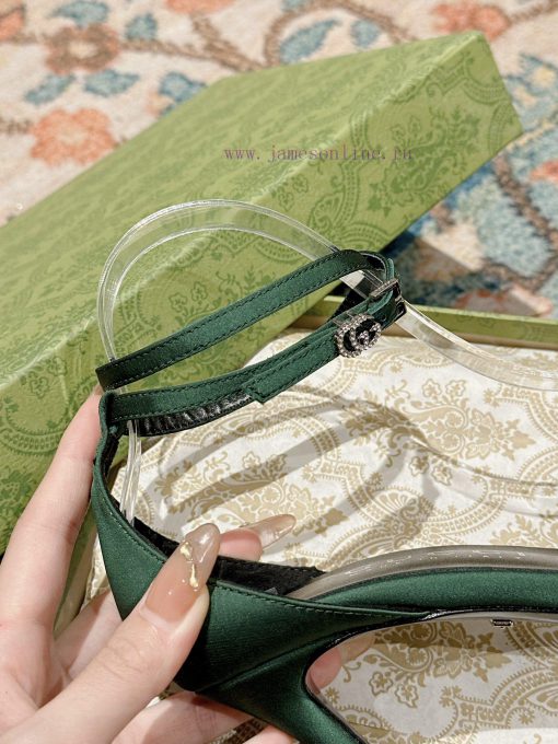 ️GG Crystal Buckle Fine Heel Water Diamond Silk Sandals Original Edition 11 Reproduction Eve0wevrfy6 - Image 7