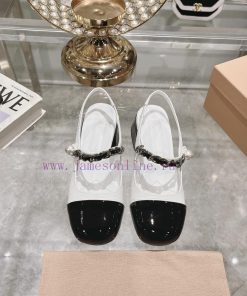 MIUMU 2024 Spring/Summer New Mary Jane Backair SandalsThe combination of color blocking and 5sl697cf