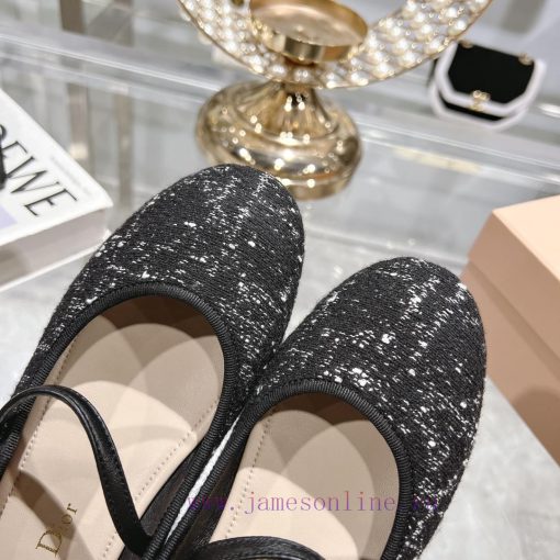 Top tierDior 2024 vs Spring/Summer New CollectionRound toe single shoe with small pearl stral4imkiiq - Image 8