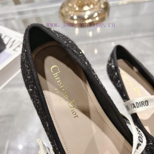 Top tierDior 2024 vs Spring/Summer New CollectionRound toe single shoe with small pearl stracidcrcrm - Image 9