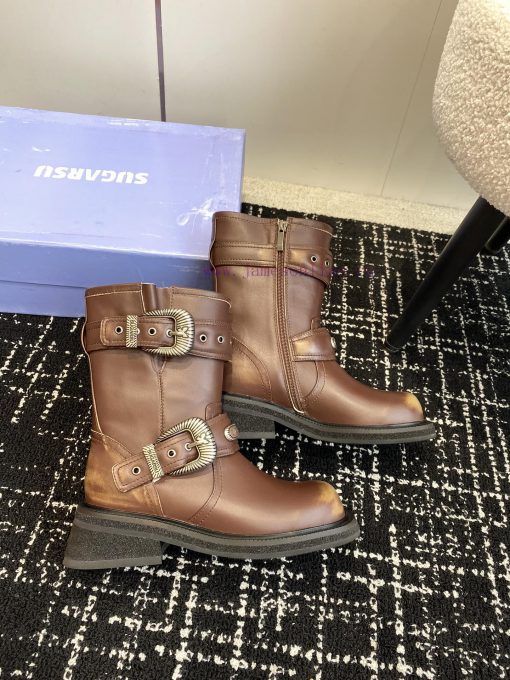 Top qualitysugarsu ss24 new arrival～SUGARSU 24ss | New Autumn/Winter Knight BootsRetro knigho4qskscp - Image 6
