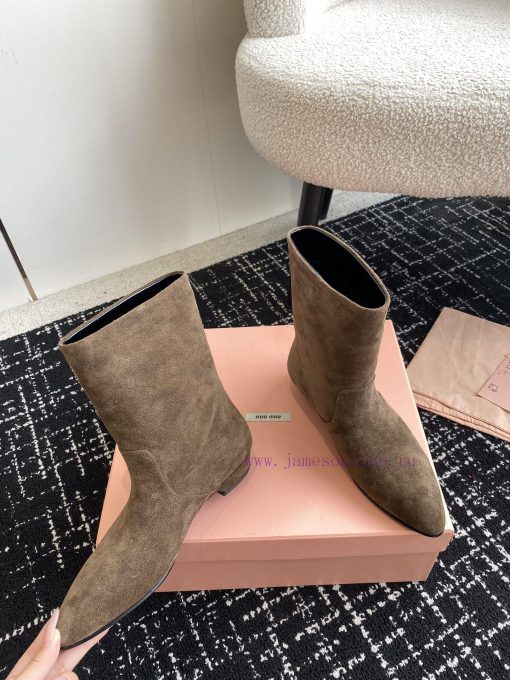 Top qualitymiu miu ss24 new arrival～Miu Home 2024 Autumn/Winter | New Pointed Short BootsThizh4on1a6 - Image 9