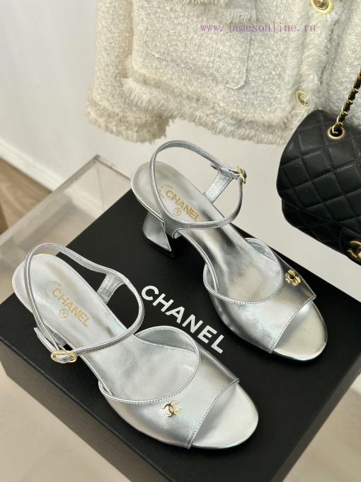 Chanel | Chanel 24P New ProductDouble C thick heel sandals seriesThe shoe upper is made of iuva727ap - Image 4