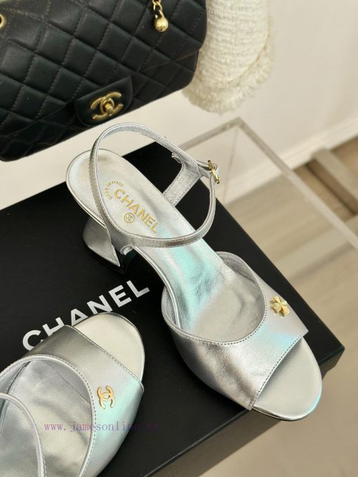 Chanel | Chanel 24P New ProductDouble C thick heel sandals seriesThe shoe upper is made of iuva727ap - Image 6