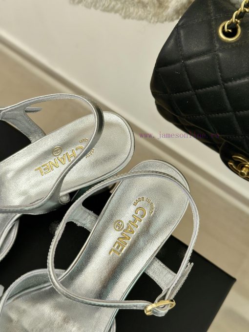 Chanel | Chanel 24P New ProductDouble C thick heel sandals seriesThe shoe upper is made of iuva727ap - Image 9