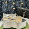 Gucci24S Spring/Summer New Product ShowThick soled chain sandalsG Home is reflecting a sensefd7j2zyf
