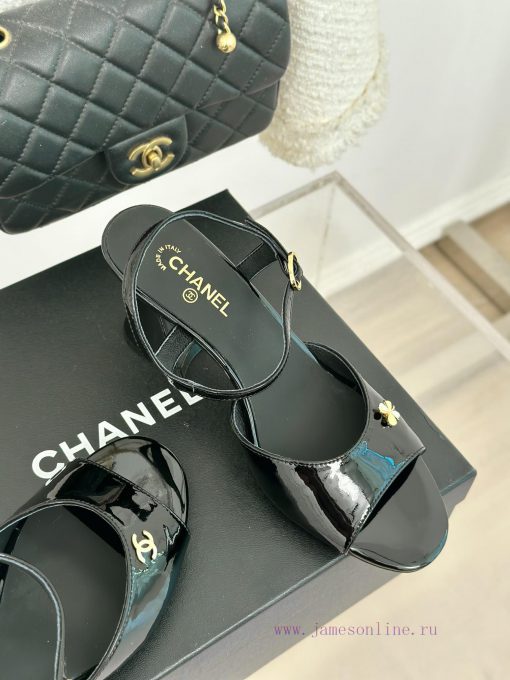 Chanel | Chanel 24P New ProductDouble C thick heel sandals seriesThe shoe upper is made of ioxp42fdm - Image 6