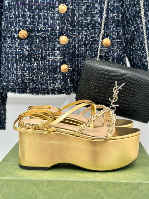 Gucci24S Spring/Summer New Product ShowThick soled chain sandalsG Home is reflecting a sense9bqybhg6 - Image 2