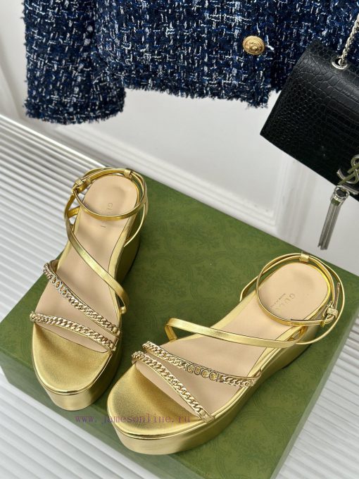 Gucci24S Spring/Summer New Product ShowThick soled chain sandalsG Home is reflecting a sense9bqybhg6 - Image 3