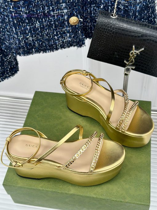 Gucci24S Spring/Summer New Product ShowThick soled chain sandalsG Home is reflecting a sense9bqybhg6 - Image 4