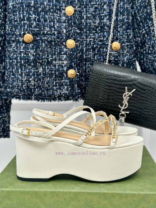 Gucci24S Spring/Summer New Product ShowThick soled chain sandalsG Home is reflecting a sense4yk61fsf - Image 2