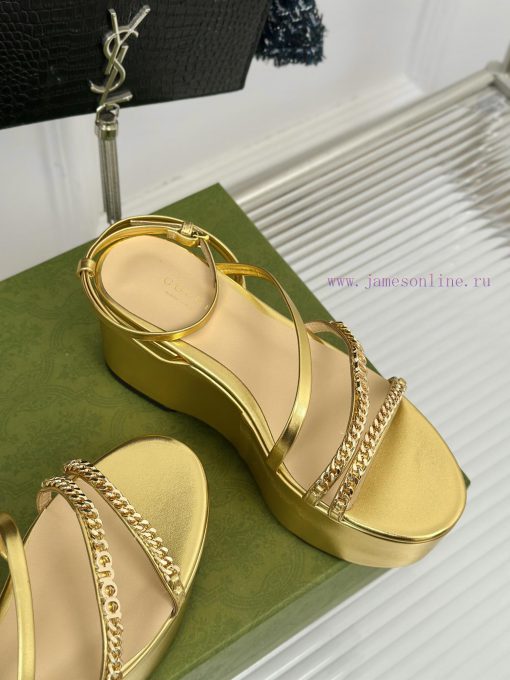 Gucci24S Spring/Summer New Product ShowThick soled chain sandalsG Home is reflecting a sense9bqybhg6 - Image 6