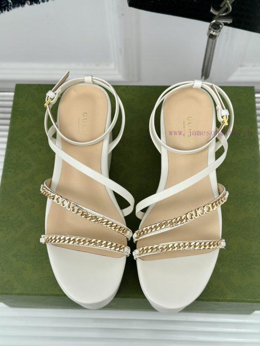 Gucci24S Spring/Summer New Product ShowThick soled chain sandalsG Home is reflecting a sense4yk61fsf - Image 5