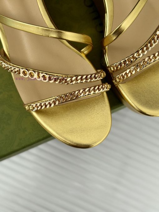 Gucci24S Spring/Summer New Product ShowThick soled chain sandalsG Home is reflecting a sense9bqybhg6 - Image 8