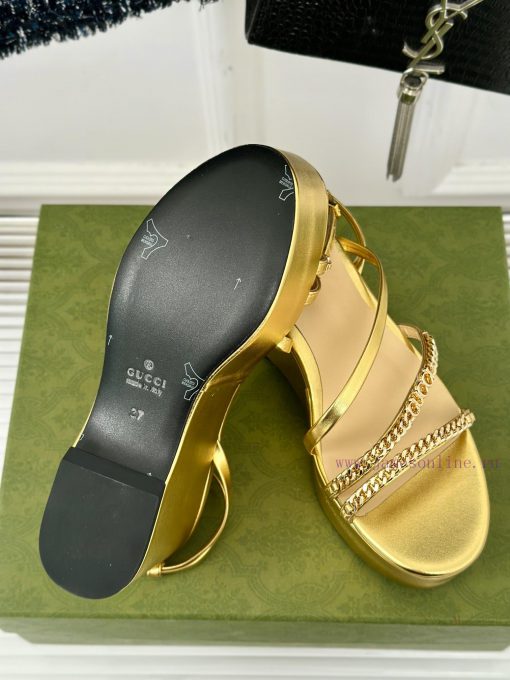Gucci24S Spring/Summer New Product ShowThick soled chain sandalsG Home is reflecting a sense9bqybhg6 - Image 10