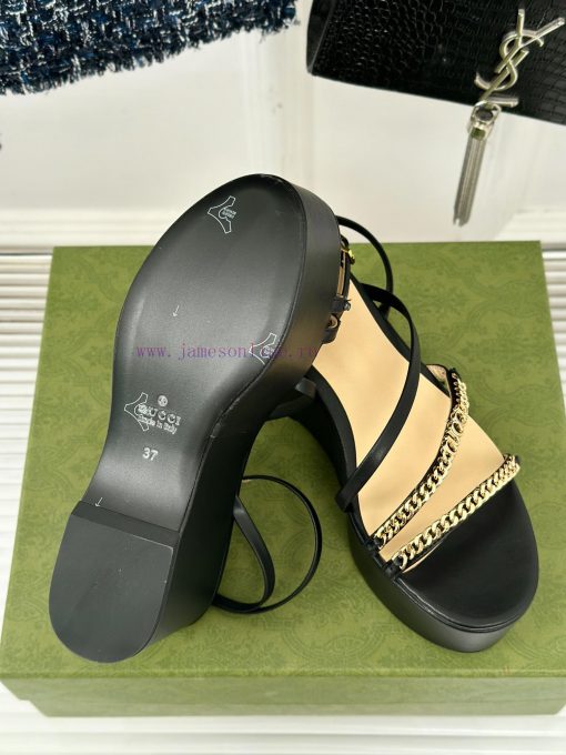Gucci24S Spring/Summer New Product ShowThick soled chain sandalsG Home is reflecting a senseu77r8o72 - Image 10