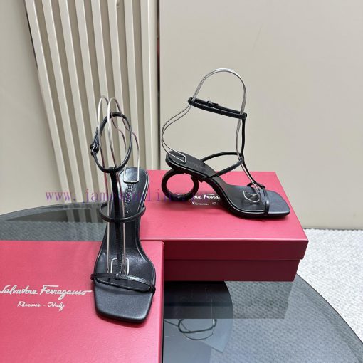 FERRAGAMO2024 Spring New Sandals draw inspiration from classic shoe styles, combining outstaqfk7iu64 - Image 5