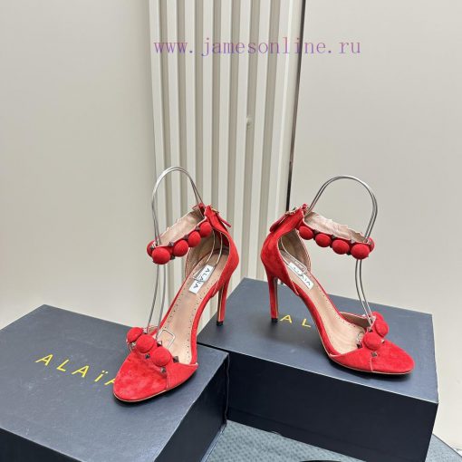 AlAIA round buckle rivet high-heeled sandalsCountless renowned designers regard him as the '52pw7bhe - Image 4