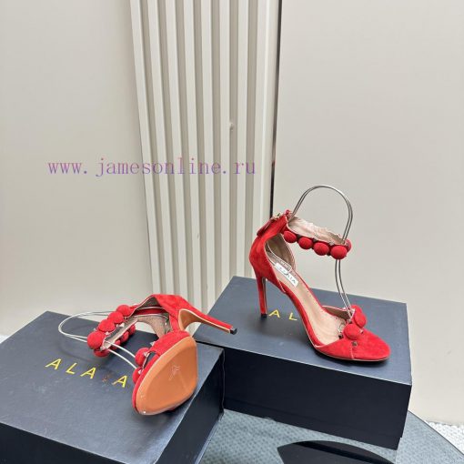 AlAIA round buckle rivet high-heeled sandalsCountless renowned designers regard him as the '52pw7bhe - Image 5