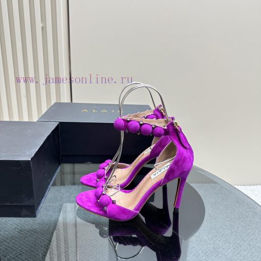AlAIA round buckle rivet high-heeled sandalsCountless renowned designers regard him as the 'fcz31g13 - Image 2