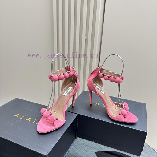 AlAIA round buckle rivet high-heeled sandalsCountless renowned designers regard him as the 'gdp1n5tn - Image 4