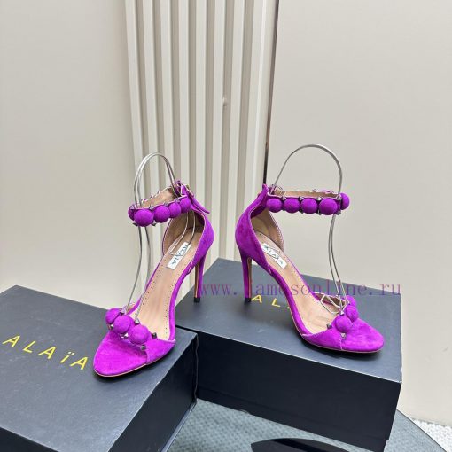 AlAIA round buckle rivet high-heeled sandalsCountless renowned designers regard him as the 'fcz31g13 - Image 4