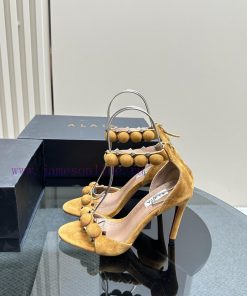 AlAIA round buckle rivet high-heeled sandalsCountless renowned designers regard him as the '3zjdku62