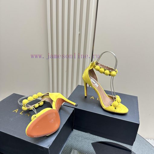 AlAIA round buckle rivet high-heeled sandalsCountless renowned designers regard him as the 'ppwggovk - Image 5