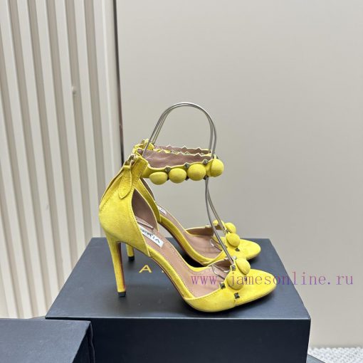 AlAIA round buckle rivet high-heeled sandalsCountless renowned designers regard him as the 'ppwggovk - Image 6