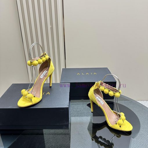 AlAIA round buckle rivet high-heeled sandalsCountless renowned designers regard him as the 'ppwggovk - Image 7