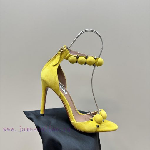 AlAIA round buckle rivet high-heeled sandalsCountless renowned designers regard him as the 'ppwggovk - Image 8