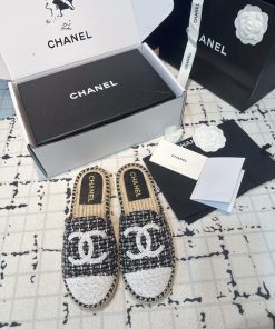 Chanel 2024 Summer New Bead Embroidered Fisherman's SlippersThese slippers are my savior thi90g09705