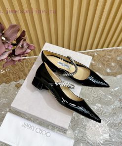 Jimmy Choo | Zhou Yangjie's Classic Diamond Belt Mary Jane Shoes Single Shoes———————————The r4o22q9v