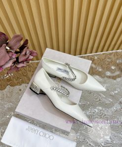 Jimmy Choo | Zhou Yangjie's Classic Diamond Belt Mary Jane Shoes Single Shoes———————————The 0e3x7vr7