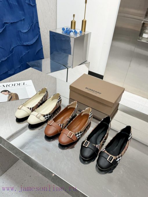 Burberry's classic plaid flat shoes are the least picky and age limited shoes to date. Everybyu7ynx2 - Image 8