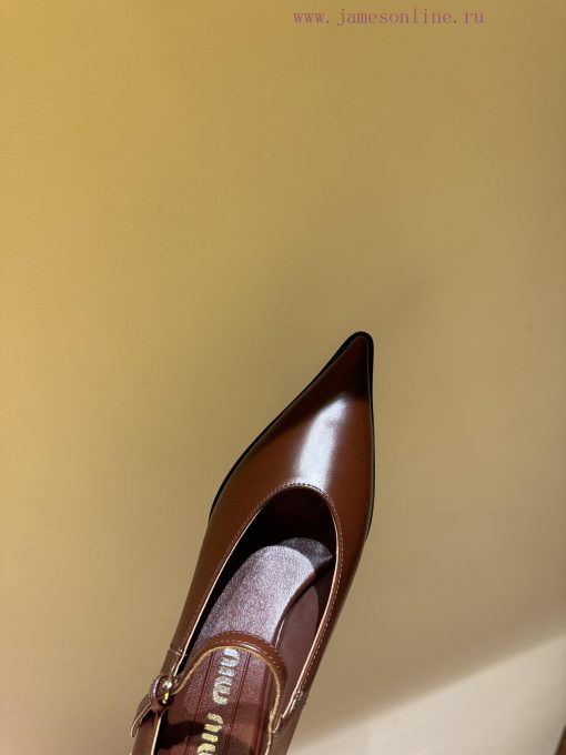 The mostMiu Miu Fashion 24 Spring/Summer New Collection Hollow High Heels Single ShoesThe po2zzgud45 - Image 5