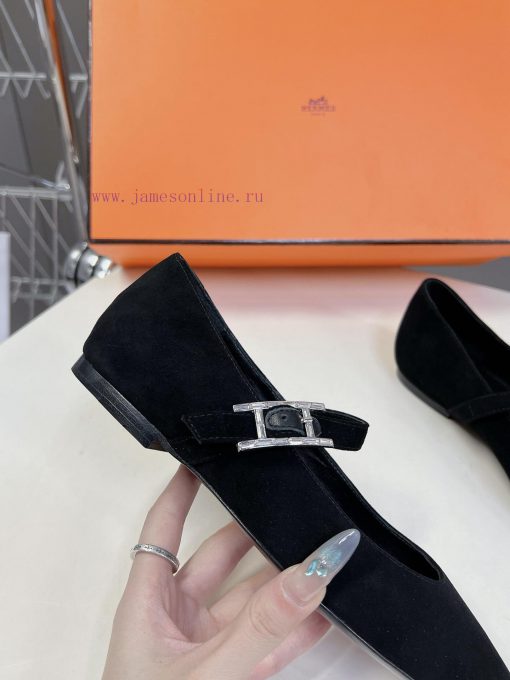 Hermes Autumn/Winter New Collection Mary JaneThe only H family strap Mary Jane's minimalist la3owhc2 - Image 9