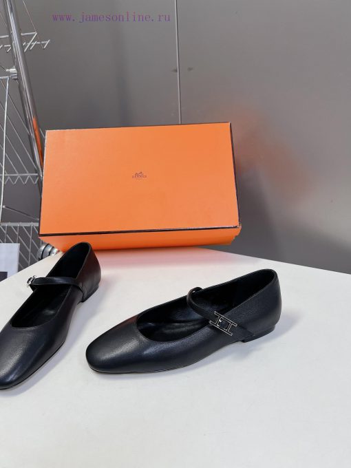 Hermes Autumn/Winter New Collection Mary JaneThe only H family strap Mary Jane's minimalist 3v86ebht - Image 4