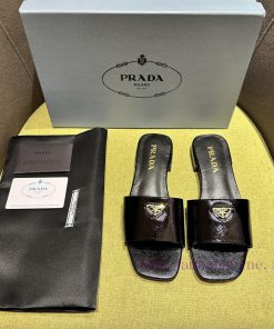 Flat slipper original synchronized with 4 colorsPrada/Prada 2024 Spring/Summer New Product Sjyk36nnh