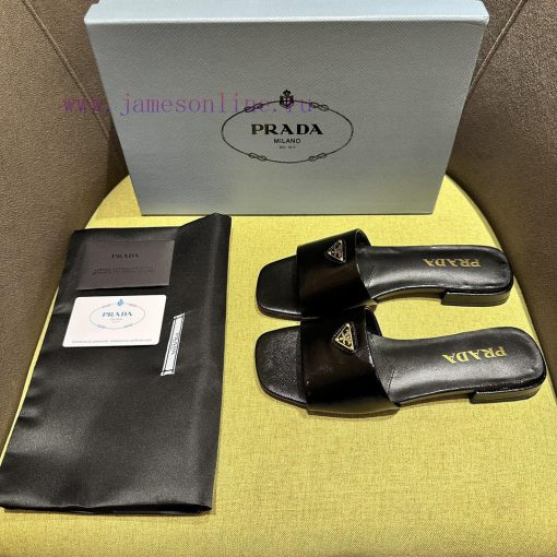 Flat slipper original synchronized with 4 colorsPrada/Prada 2024 Spring/Summer New Product Sjyk36nnh - Image 3